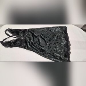 Victoria's Secret Black Velvet Maxi Skirt
